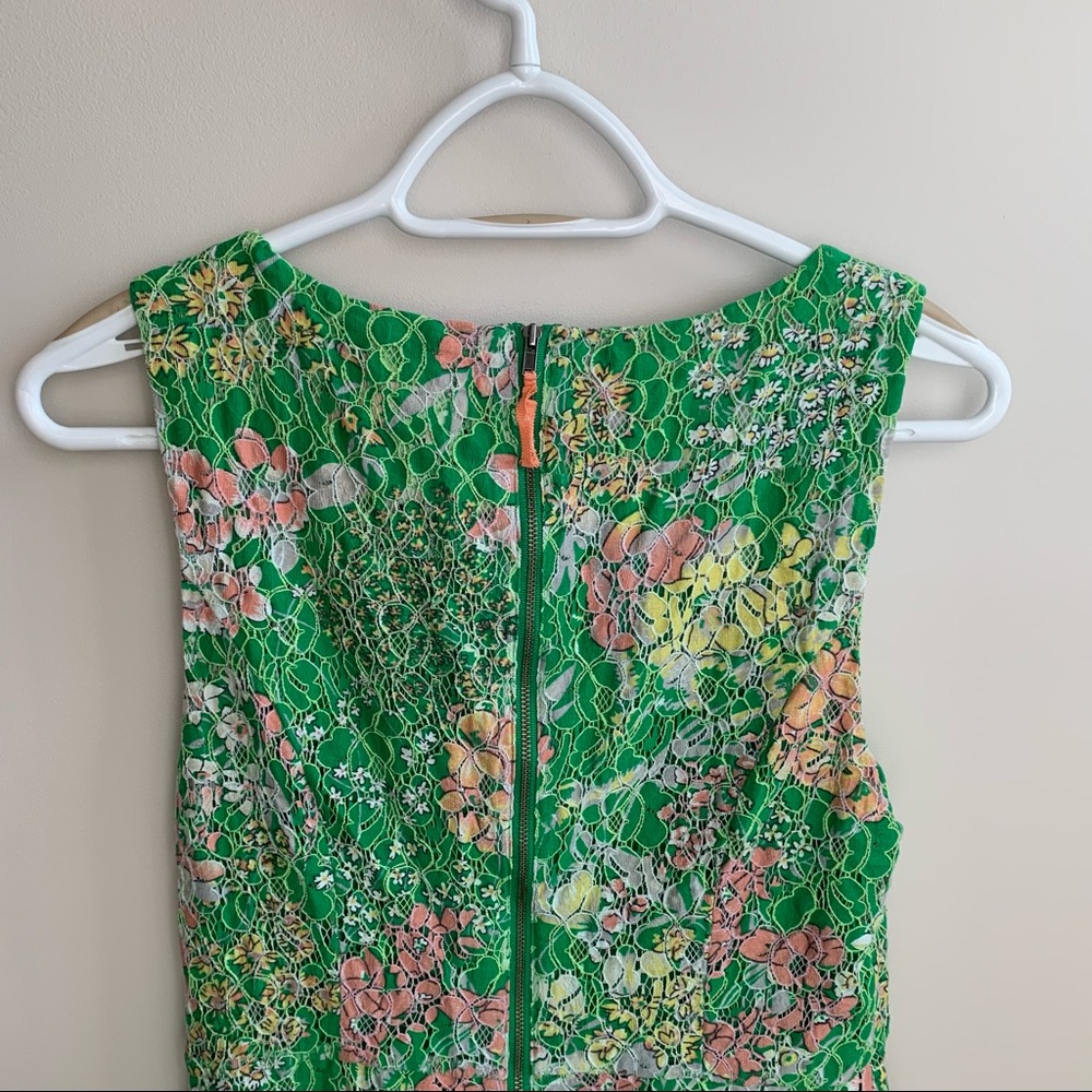 Anthropologie Maeve 10 dress verbena green floral lace pink - Picture 3 of 6